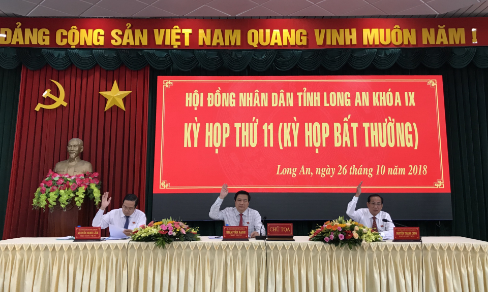 Kỳ họp thứ 11 HĐND Tỉnh Long An kho&aacute; 9: th&ocirc;ng qua 18 nghị quyết
