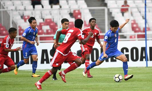 U19 UAE tiễn U19 Đ&agrave;i Bắc Trung Hoa khỏi VCK U19 ch&acirc;u &Aacute; 2018
