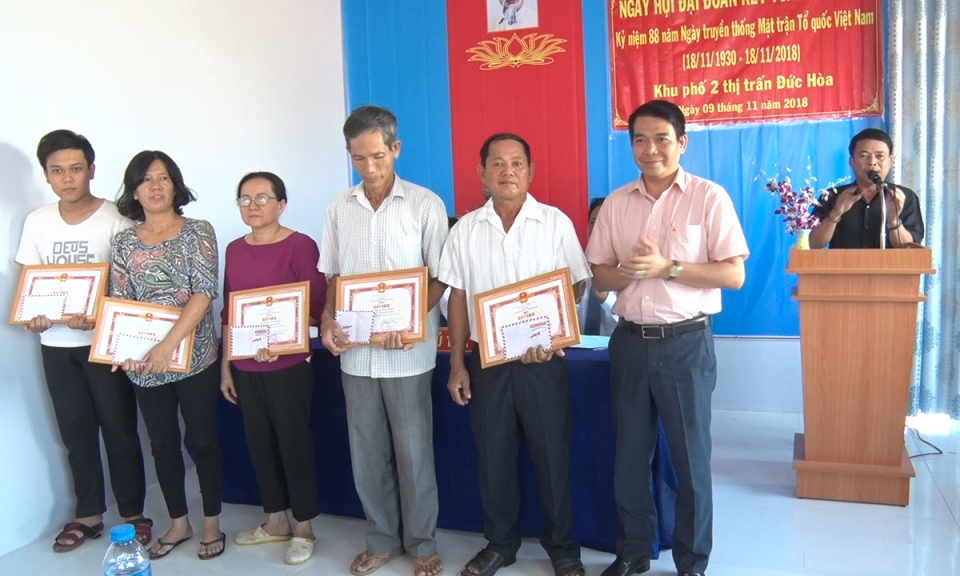 Đức Ho&agrave;: Ng&agrave;y hội Đại đo&agrave;n kết to&agrave;n d&acirc;n tộc năm 2018