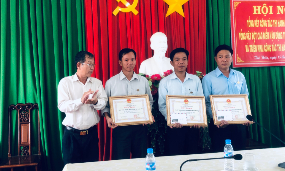 Thủ Thừa: Tổng kết c&ocirc;ng t&aacute;c Thi h&agrave;nh &aacute;n d&acirc;n sự năm 2018