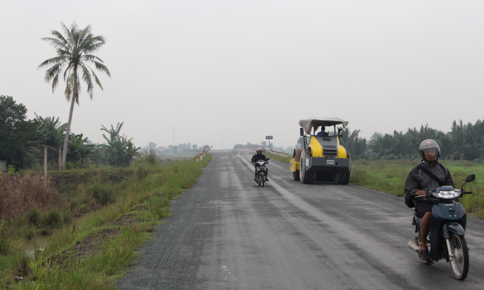 Tỉnh lộ 830 đoạn thị trấn Bến Lức đi QL 50 đ&atilde; cơ bản ho&agrave;n th&agrave;nh
