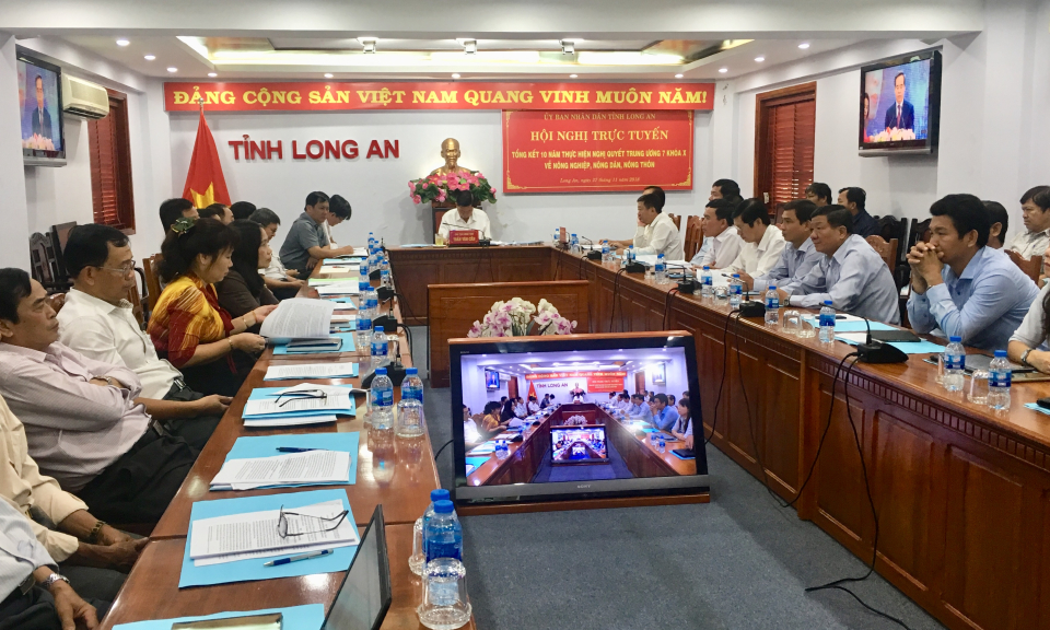 Hội nghị trực tuyến 10 năm thực hiện NQ TW 7 kh&oacute;a 10 về tam n&ocirc;ng