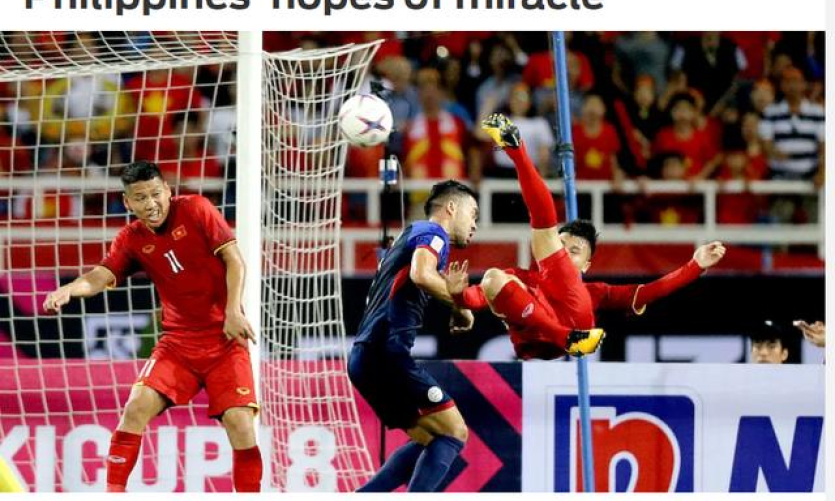 B&aacute;o ch&acirc;u &Aacute; ấn tượng với chiến thắng của ĐT Việt Nam trước Philippines