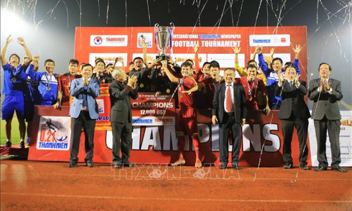 U21 Việt Nam v&ocirc; địch giải b&oacute;ng đ&aacute; U21 quốc tế b&aacute;o Thanh ni&ecirc;n 2018