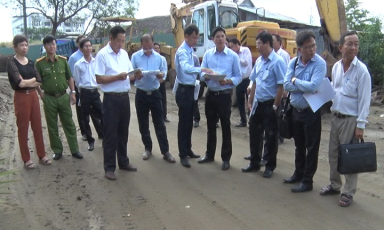 Cần Giuộc: Kiểm tra giải ph&oacute;ng mặt bằng c&aacute;c dự &aacute;n
