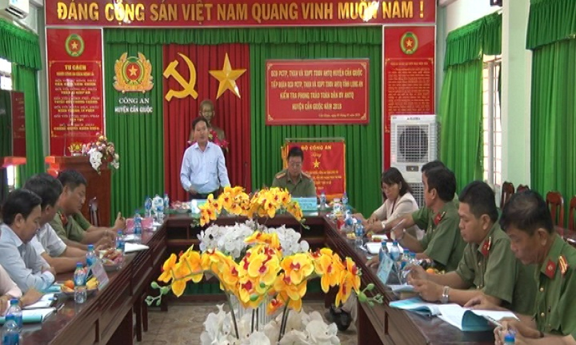 Ph&uacute;c tra phong tr&agrave;o To&agrave;n d&acirc;n bảo vệ an ninh tổ quốc tại Cần Giuộc