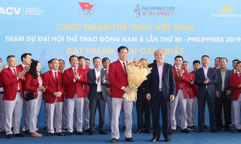 Lễ tiễn Đo&agrave;n Thể thao Việt Nam l&ecirc;n đường dự SEA Games 30