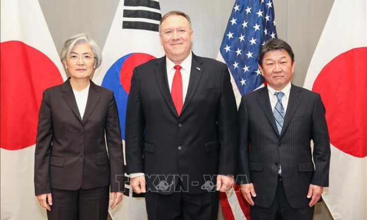 Mỹ – Nhật – H&agrave;n nhất tr&iacute; th&uacute;c đẩy tiến tr&igrave;nh phi hạt nh&acirc;n h&oacute;a Triều Ti&ecirc;n