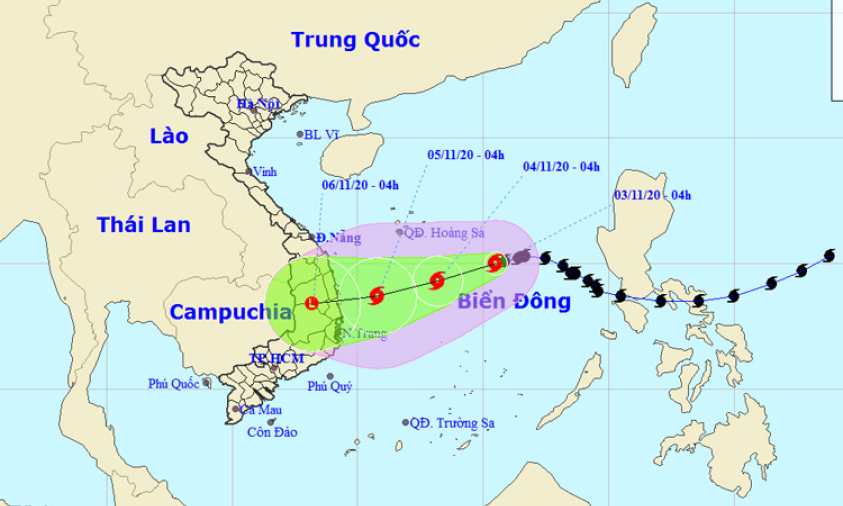 B&atilde;o số 10 tăng cấp trở lại khi tiến v&agrave;o miền Trung