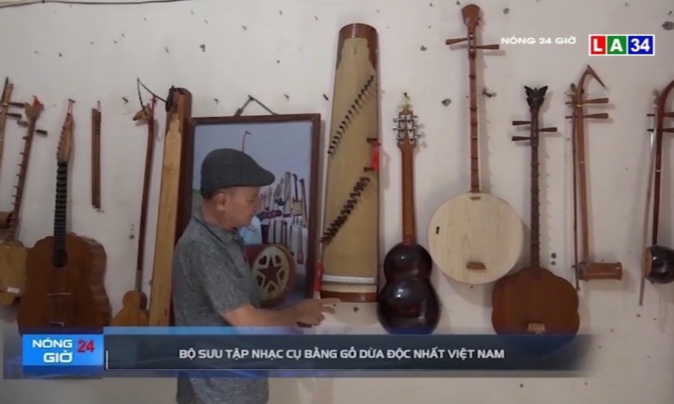 Bộ sưu tập nhạc cụ bằng gỗ dừa độc nhất Việt Nam