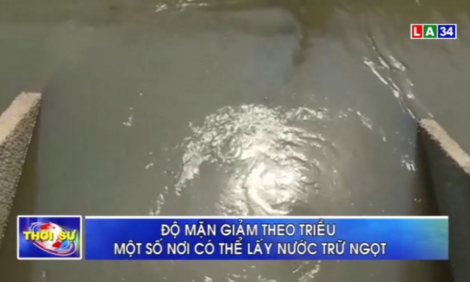 Độ mặn giảm theo triều, một số nơi c&oacute; thể lấy nước trữ ngọt