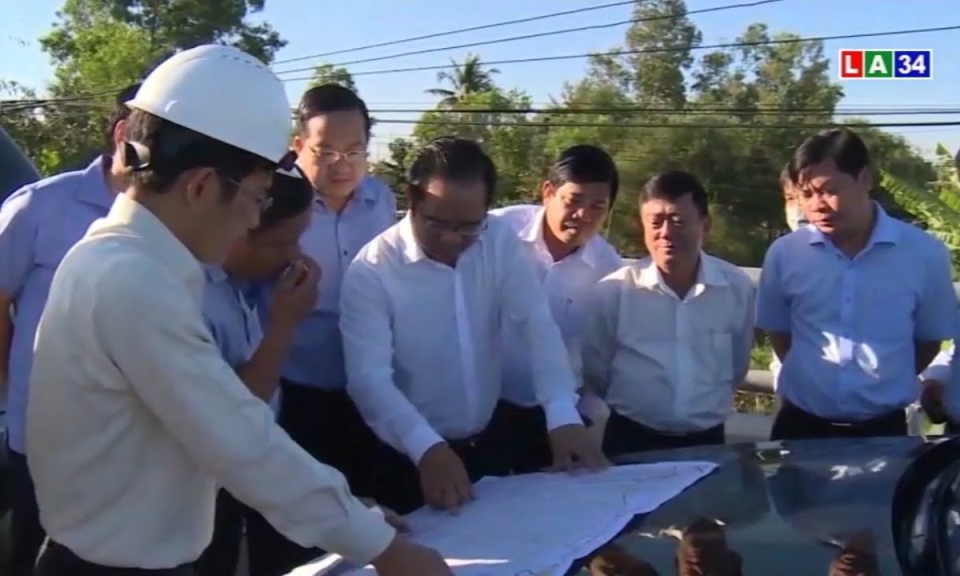 B&iacute; thư Tỉnh ủy Long An – Nguyễn Văn Được kiểm tra c&ocirc;ng tr&igrave;nh đường tỉnh 830