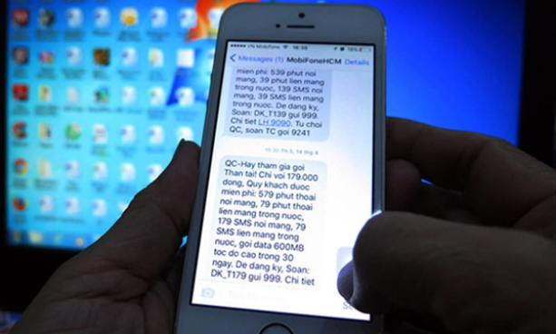 Vấn nạn tin nhắn r&aacute;c – Th&ocirc;ng tin quảng c&aacute;o xen lẫn nội dung lừa đảo