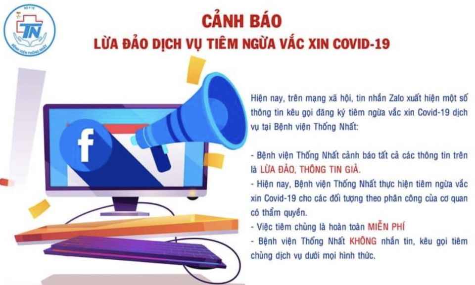 Th&ocirc;ng tin ti&ecirc;m vaccine COVID-19 dịch vụ l&agrave; giả mạo