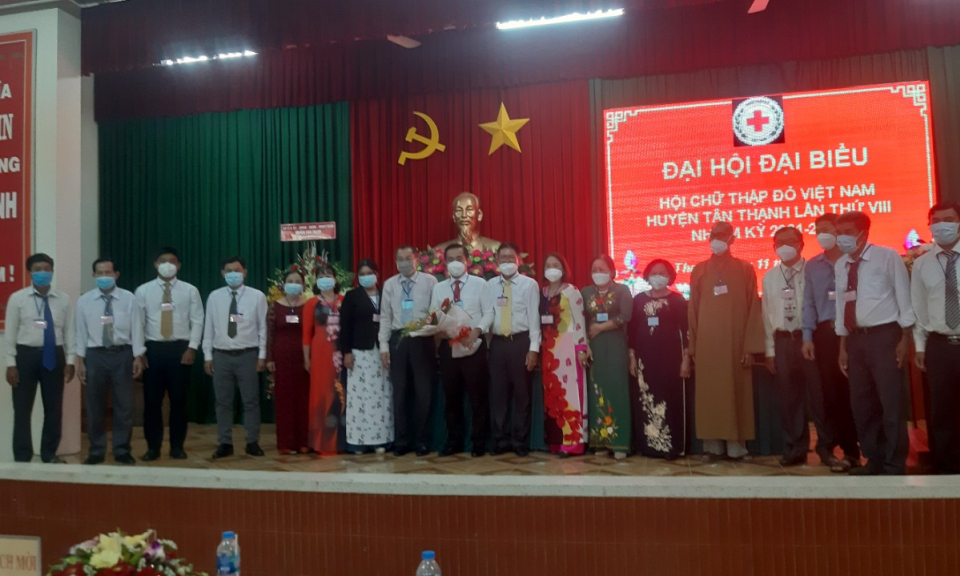 Đại hội Hội chữ Thập đ&oacute; huyện T&acirc;n Thạnh lần thứ VIII nhiệm kỳ 2021 &ndash; 2026