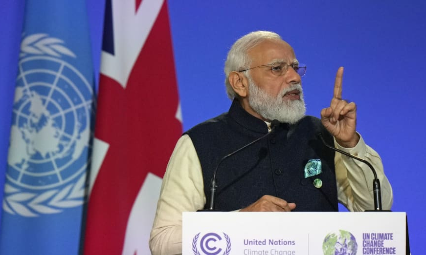 Hội nghị COP26: Ấn Độ đặt mục ti&ecirc;u trung h&ograve;a carbon v&agrave;o năm 2070
