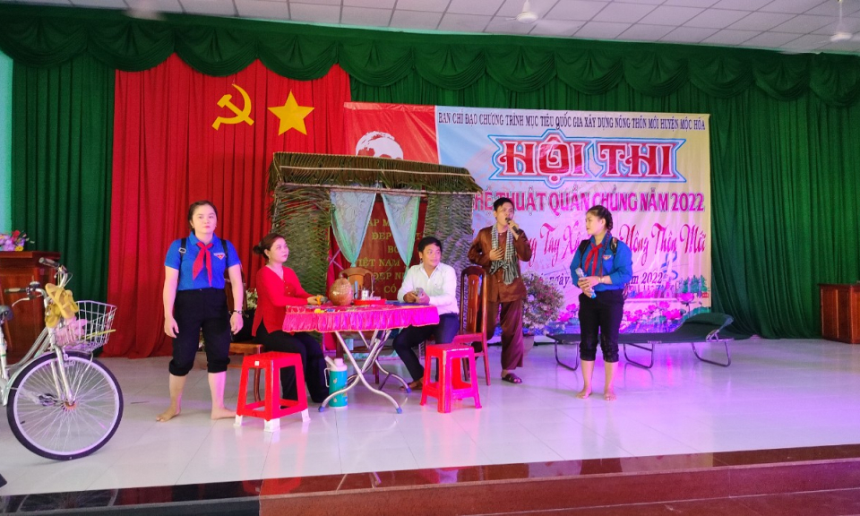 Mộc H&oacute;a: S&ocirc;i nổi hội thi nghệ thuật quần ch&uacute;ng năm 2022