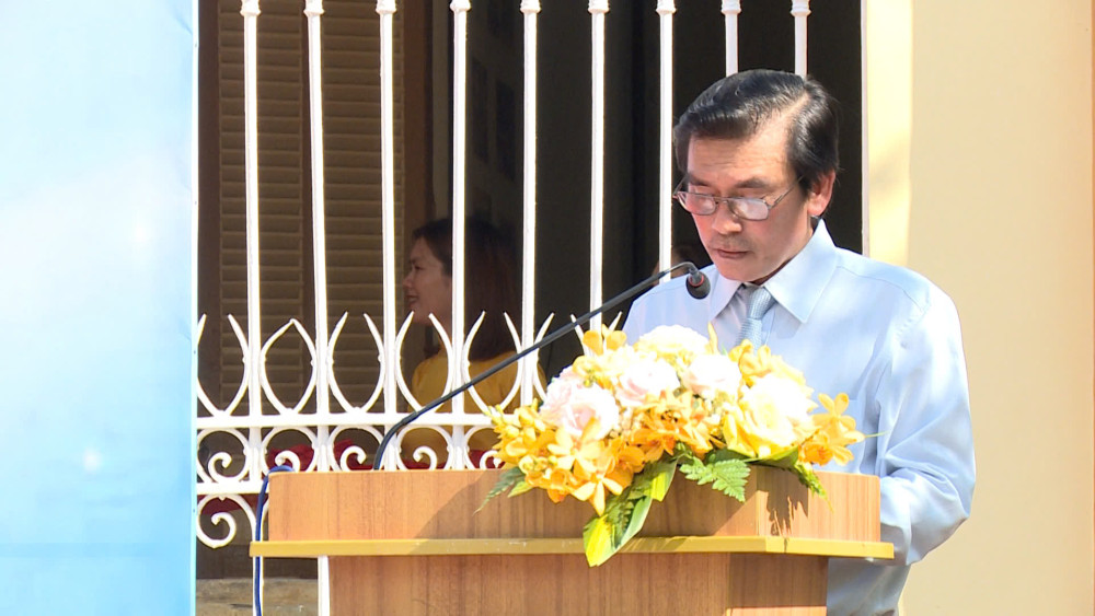 Phó Giám đốc Sở Văn hóa, Thể thao và Du lịch - Nguyễn Tấn Quốc phát biểu tại lễ khai mạc