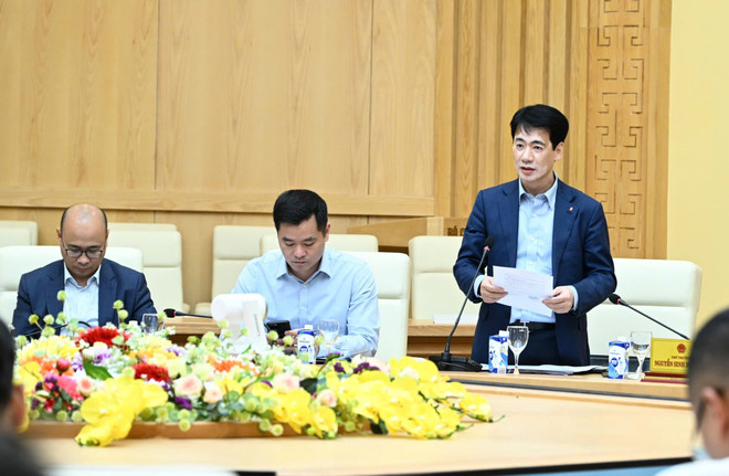 Đại diện các đơn vị thảo luận, đánh giá về tình hình xuất nhập khẩu chung của Việt Nam và tình hình xuất khẩu một số mặt hàng sang Hoa Kỳ. (Ảnh: PV/Vietnam+)