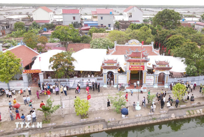 Phủ thờ Bà Chúa Muối, tại xã Thụy Hải, huyện Thái Thụy, tỉnh Thái Bình. (Ảnh: Vũ Quang/TTXVN)