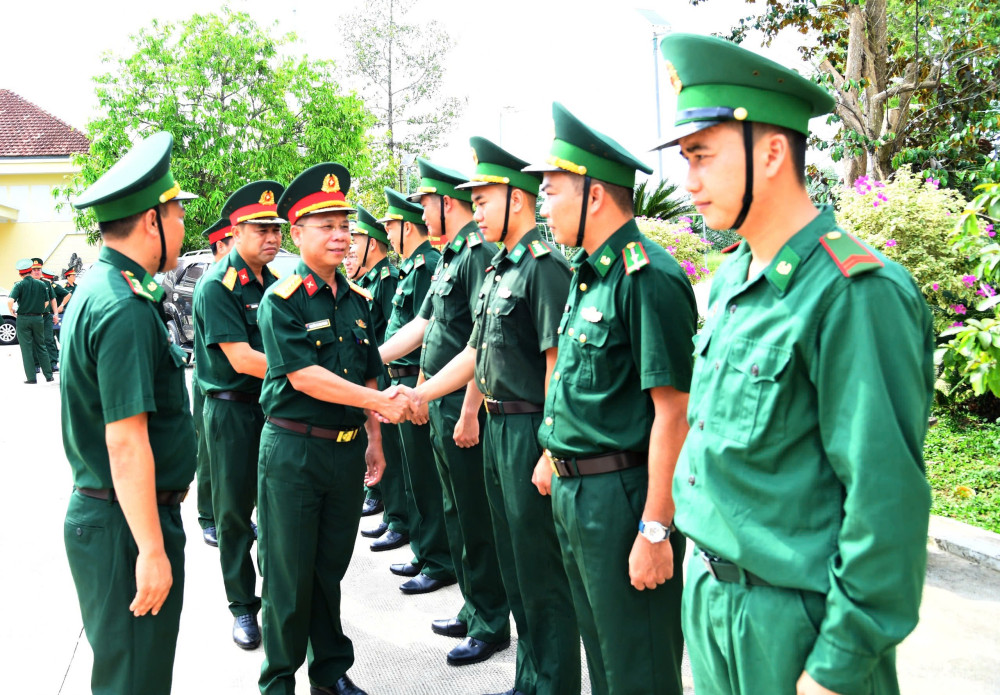 Đoàn công tác thăm, kiểm tra Đồn Biên phòng Mỹ Thạnh Tây