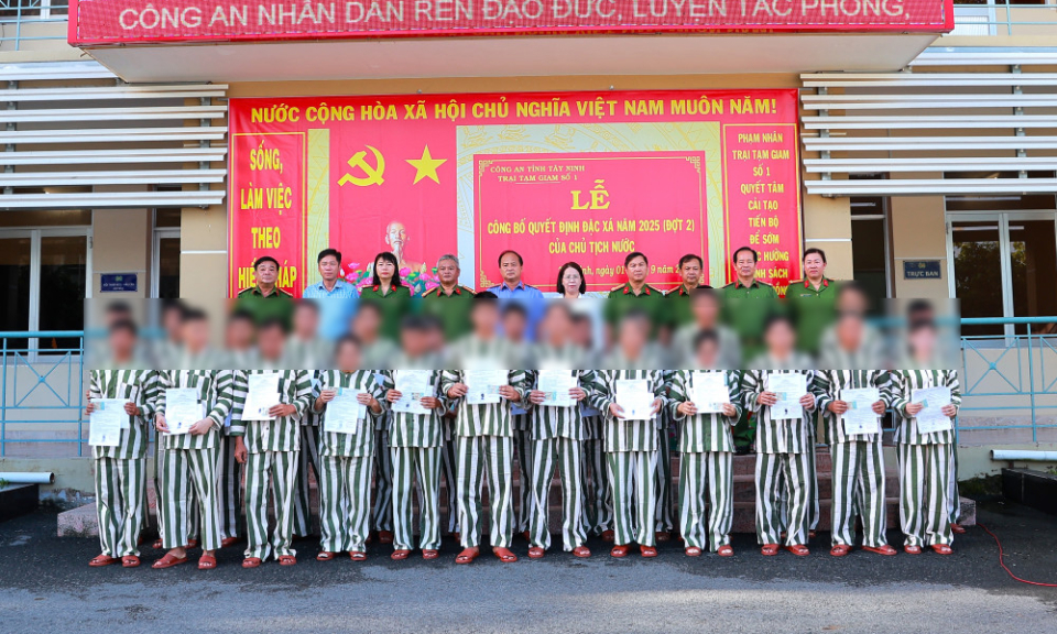 C&ocirc;ng an T&acirc;y Ninh: C&ocirc;ng bố quyết định của Chủ tịch nước về đặc x&aacute; dịp Quốc kh&aacute;nh 02/9