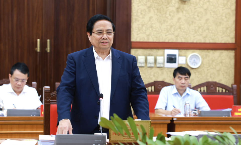 Thủ tướng Ch&iacute;nh phủ Phạm Minh Ch&iacute;nh: T&acirc;y Ninh cần tận dụng lợi thế vị tr&iacute; địa l&yacute; để bứt ph&aacute;