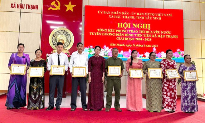 X&atilde; Hậu Thạnh tuy&ecirc;n dương 40 điển h&igrave;nh ti&ecirc;n tiến giai đoạn 2020-2025