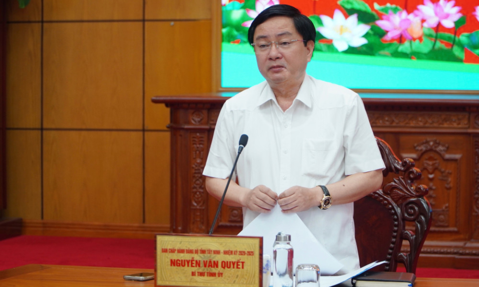 B&iacute; thư Tỉnh ủy T&acirc;y Ninh chủ tr&igrave; họp b&agrave;n chiến lược ph&aacute;t triển giai đoạn mới