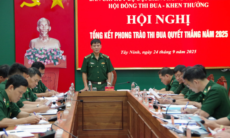 Bộ đội Bi&ecirc;n ph&ograve;ng T&acirc;y Ninh tổng kết phong tr&agrave;o Thi đua Quyết thắng năm 2025