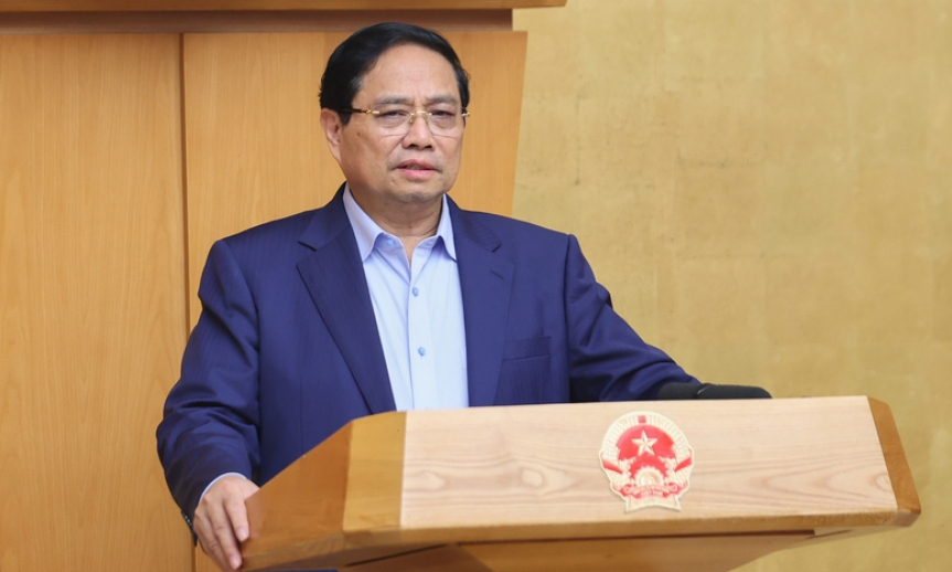 Thủ tướng Ch&iacute;nh phủ Phạm Minh Ch&iacute;nh chủ tr&igrave; hội nghị trực tuyến Ch&iacute;nh phủ với địa phương