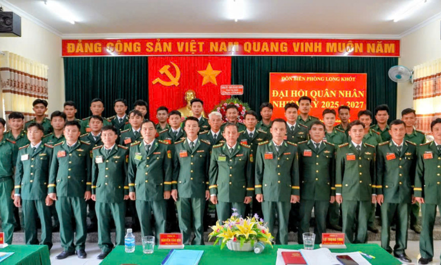 Đồn Bi&ecirc;n ph&ograve;ng Long Khốt tổ chức Đại hội Qu&acirc;n nh&acirc;n nhiệm kỳ 2025-2027