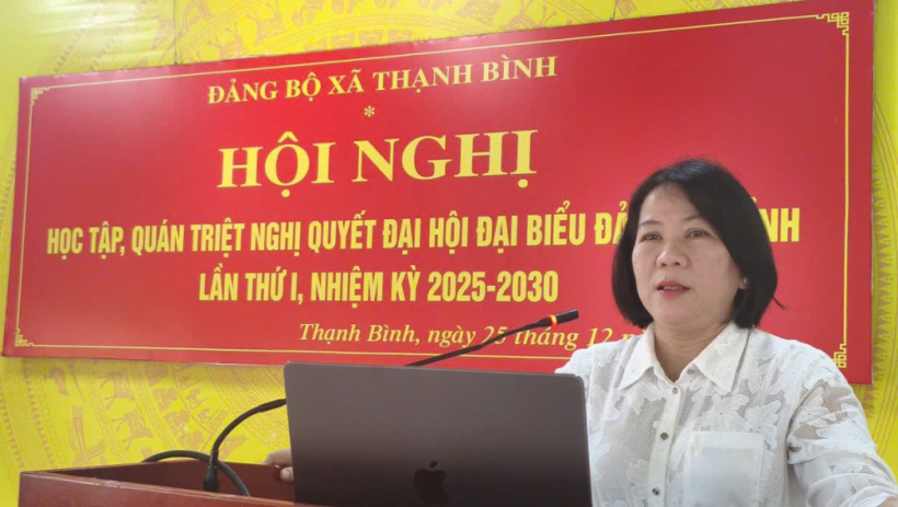 X&atilde; Thạnh B&igrave;nh tổ chức học tập, qu&aacute;n triệt, tuy&ecirc;n truyền Nghị quyết Đại hội Đảng bộ tỉnh lần thứ I, nhiệm kỳ 2025 &ndash; 2030