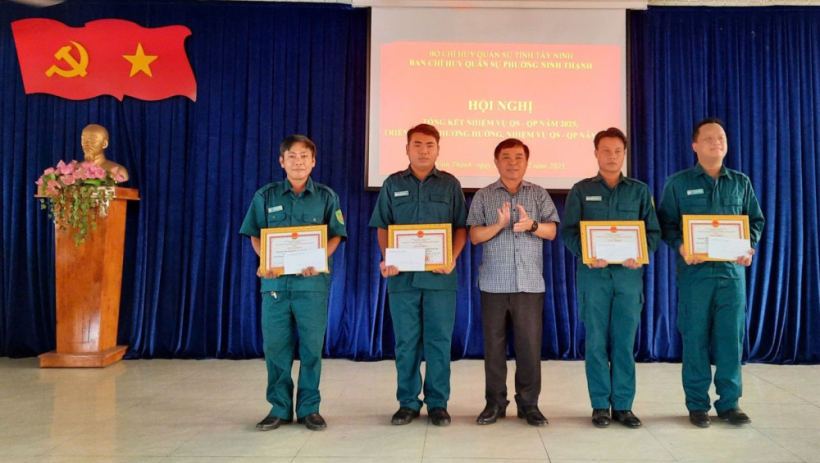 Phường Ninh Thạnh triển khai hiệu quả nhiệm vụ qu&acirc;n sự, quốc ph&ograve;ng