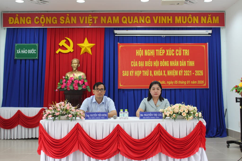 Tổ đại biểu số 8 HĐND tỉnh tiếp xúc cử tri xã Hảo Đước, sau kỳ họp thứ  7