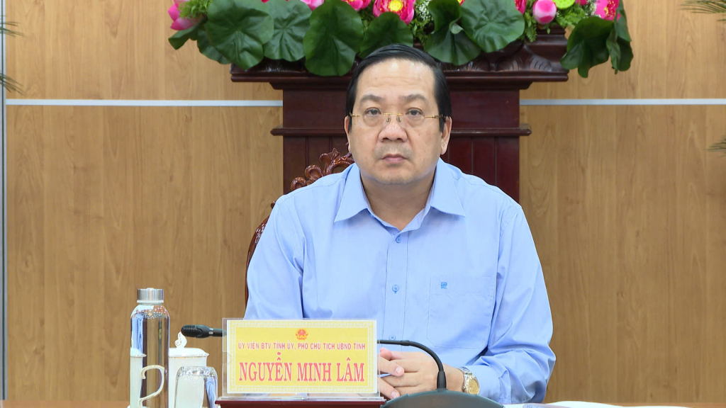 Phó Chủ tịch UBND tỉnh Nguyễn Minh Lâm tham dự hội nghị tại điểm cầu Tây Ninh