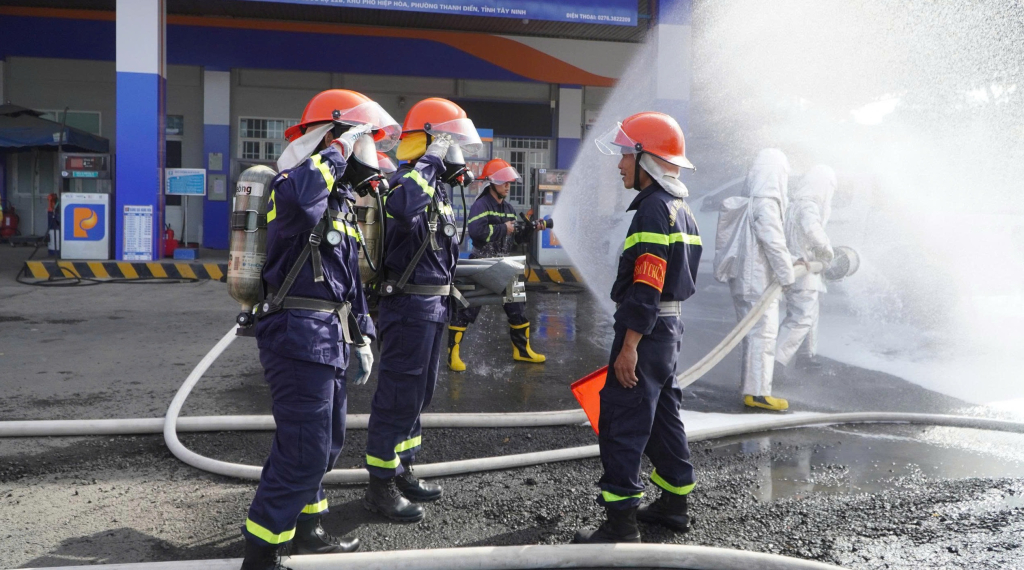 Lực lượng tham gia buổi thực tập