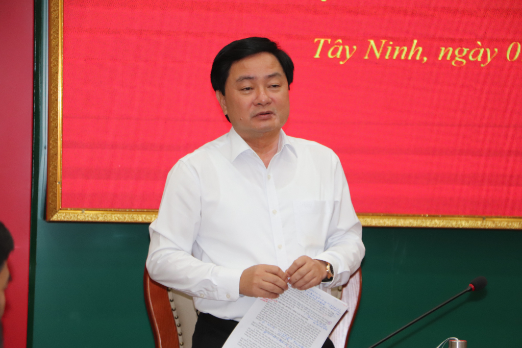 Bí thư Tỉnh ủy Nguyễn Văn Quyết phát biểu kết luận.