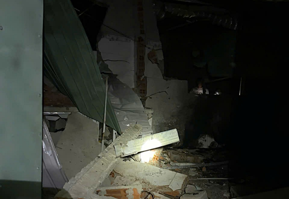 Hiện trường một vụ nổ do tự chế tạo pháo