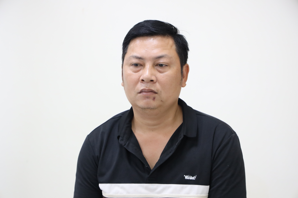 Đối tượng Nguyễn Hoàng Nam tại cơ quan Công an