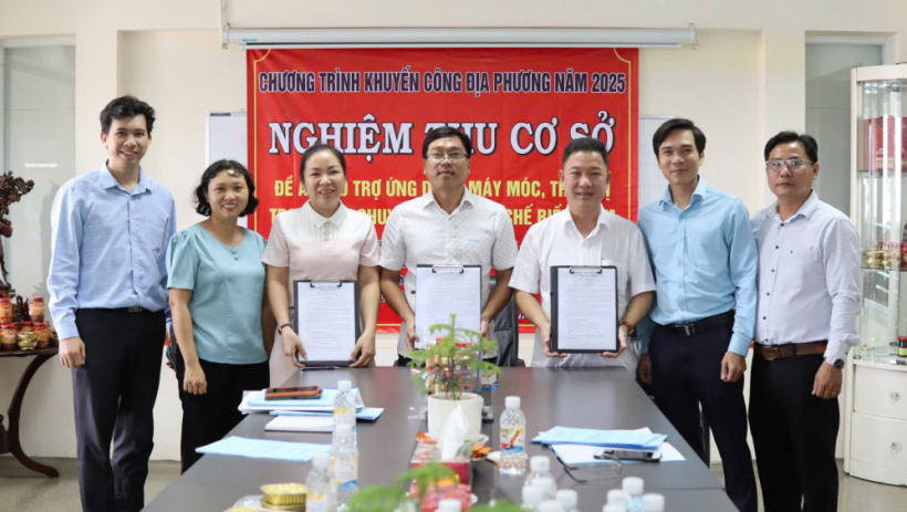 Nghiệm thu Đề &aacute;n 'Hỗ trợ ứng dụng m&aacute;y m&oacute;c, thiết bị trong d&acirc;y chuyền sản xuất, chế biến mắm'