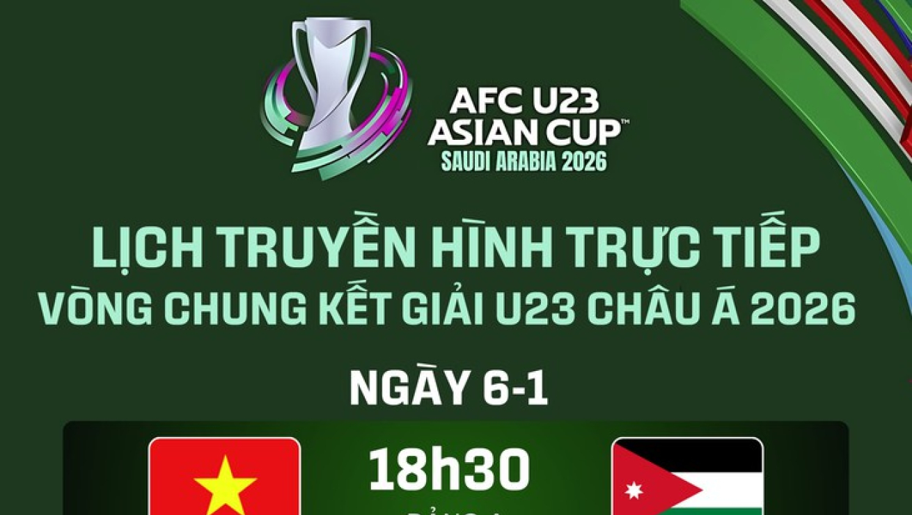 Lịch trực tiếp U23 ch&acirc;u &Aacute; 2026: U23 Việt Nam gặp Jordan