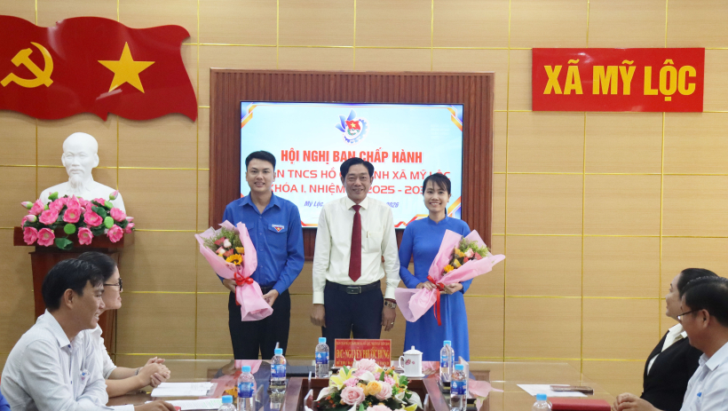 Anh Nguyễn Anh Vũ giữ chức B&iacute; thư Đo&agrave;n TNCS Hồ Ch&iacute; Minh x&atilde; Mỹ Lộc
