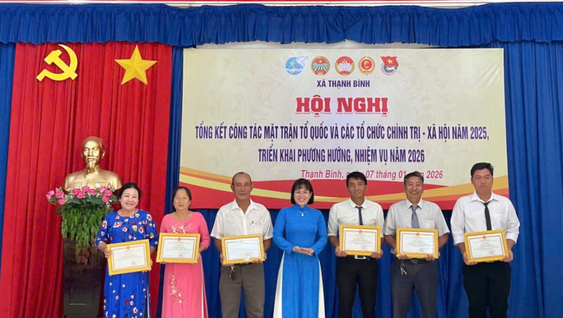 X&atilde; Thạnh B&igrave;nh tổng kết c&ocirc;ng t&aacute;c Mặt trận năm 2025