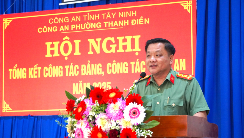C&ocirc;ng an phường Thanh Điền: Tổng kết c&ocirc;ng t&aacute;c năm 2025