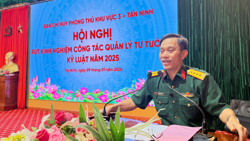 Ban Chỉ huy Ph&ograve;ng thủ khu vực 3 &ndash; T&acirc;n Ninh: N&acirc;ng cao chất lượng, hiệu quả c&ocirc;ng t&aacute;c quản l&yacute; tư tưởng, kỷ luật
