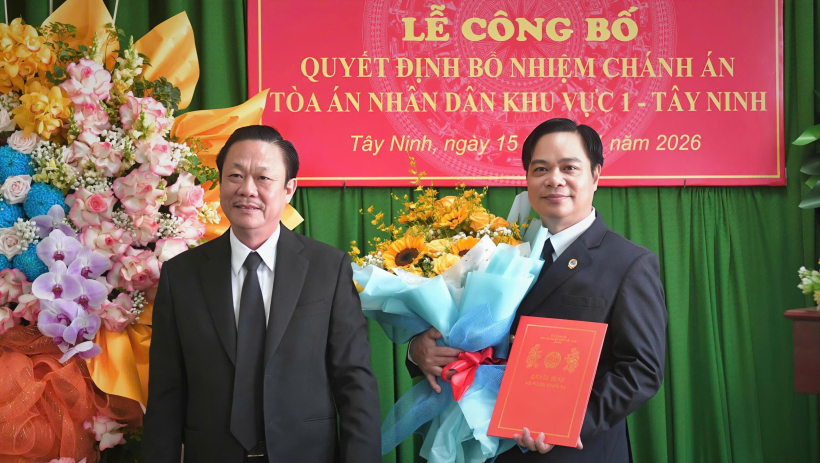 Thẩm ph&aacute;n Trần Tấn Quốc được bổ nhiệm Ch&aacute;nh &aacute;n T&ograve;a &aacute;n Nh&acirc;n d&acirc;n khu vực 1 - T&acirc;y Ninh