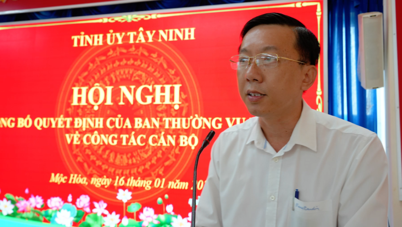 Ph&oacute; Gi&aacute;m đốc Sở Nội vụ Nguyễn Ho&agrave;ng Minh giữ chức B&iacute; thư Đảng ủy x&atilde; Mộc H&oacute;a