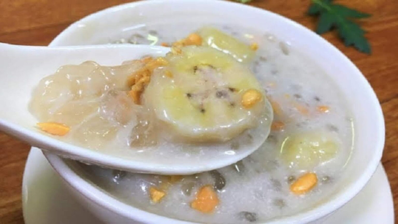 Ngọt b&ugrave;i bột b&aacute;ng chuối chưng