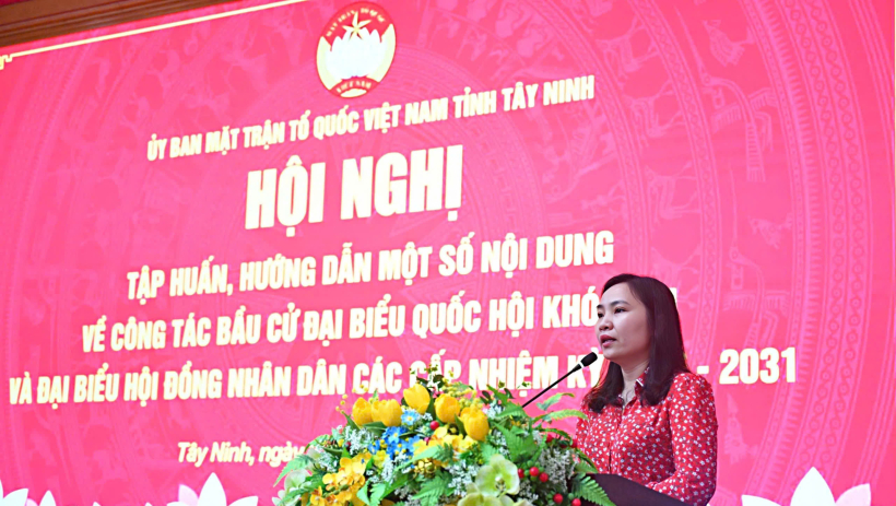 Tập huấn c&ocirc;ng t&aacute;c giới thiệu người ứng cử đại biểu Quốc hội v&agrave; đại biểu HĐND c&aacute;c cấp